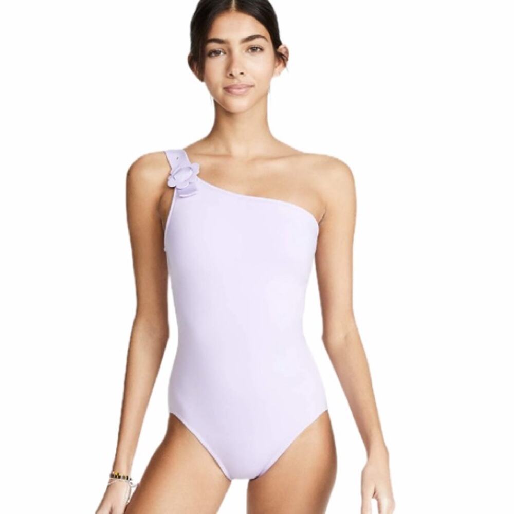 Kate Spade Daisy Buckle Swimsuit, One Piece, Lilac
